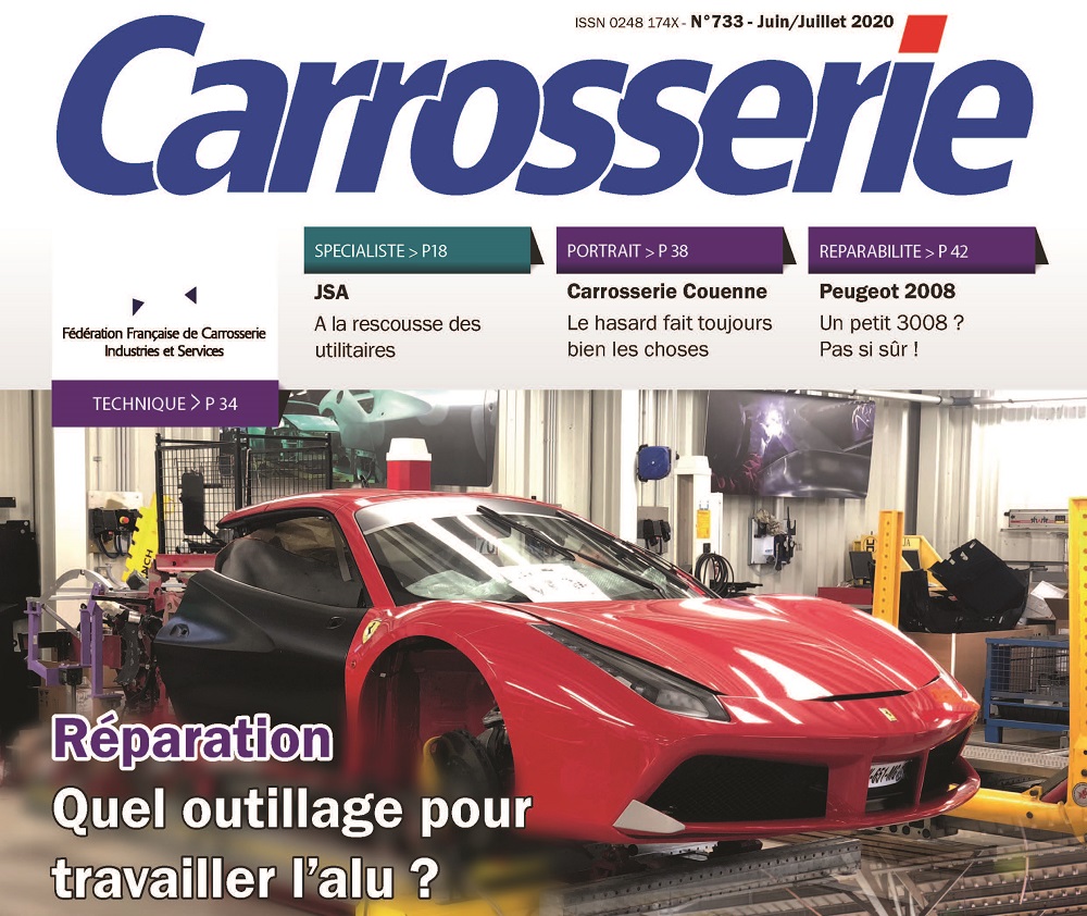 Car Bench on the cover of the magazine Carrosserie of June - July 2020